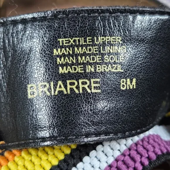 Gianni Bini Briarre Sandals Womens 8 Rainbow Band Elastic Flatform Platform Cork - Picture 9 of 12